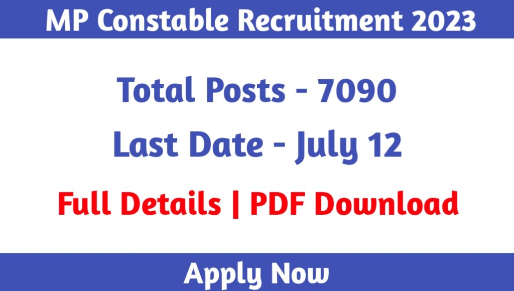 MPPEB Recruitment 7090 Posts 2023